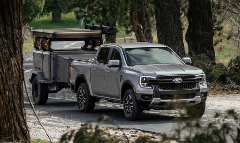 2024 Ford Ranger towing a trailer